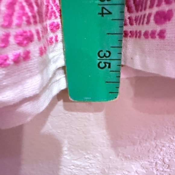 THML Women’s Pink and White Embroidered Boho Drop Waist Mini Dress sz M - Picture 13 of 13